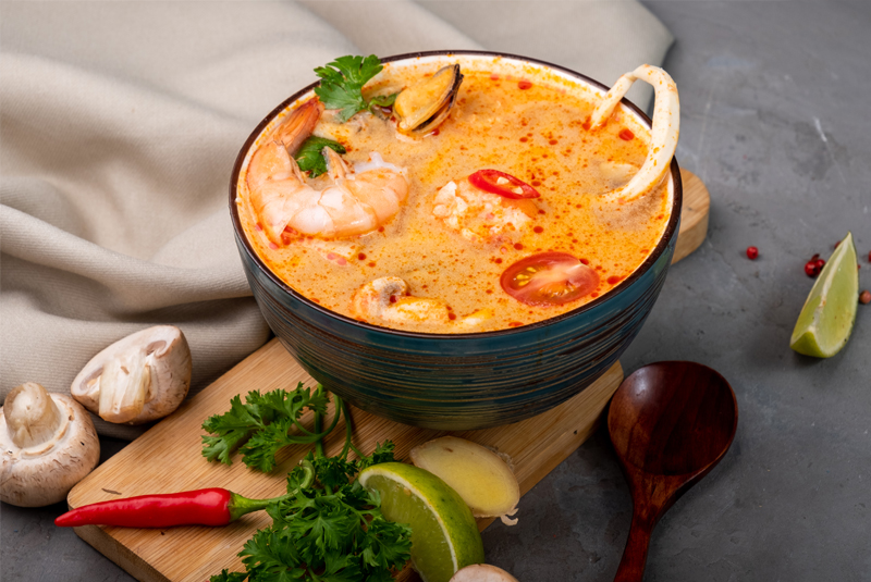 Tom Yam Gung – Thailändische Garnelen-Suppe mit Vannamei